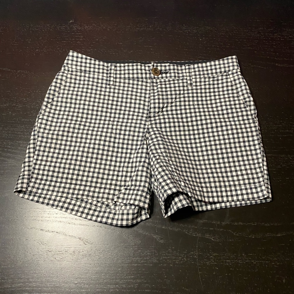 Old Navy Black & White Gingham Bermuda Shorts